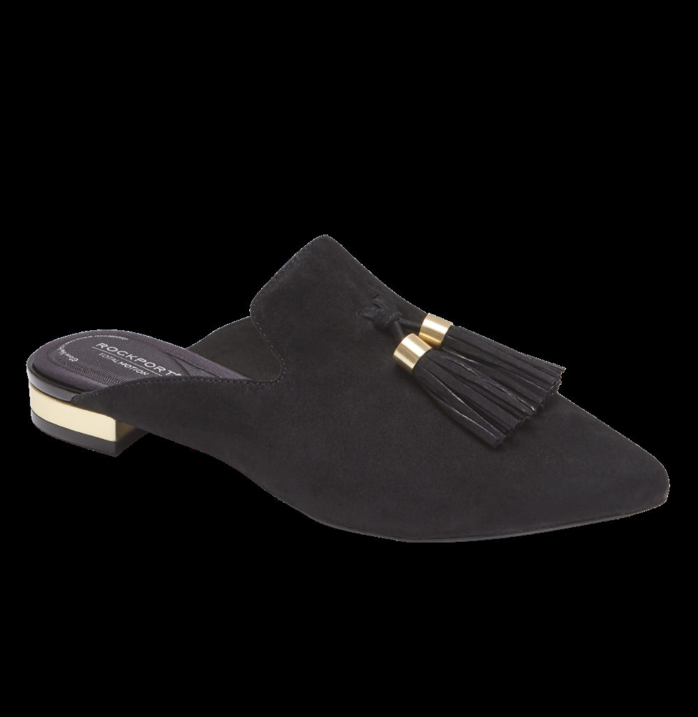 Sandalias Rockport Mujer Mexico - Total Motion Adelyn Tassel Negros - UARPJ2438